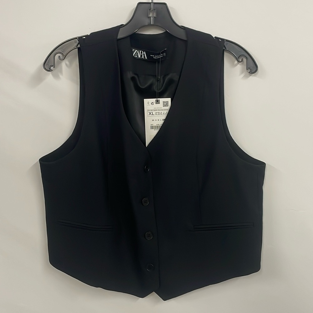 ZARA Women's Black Tailored Vest